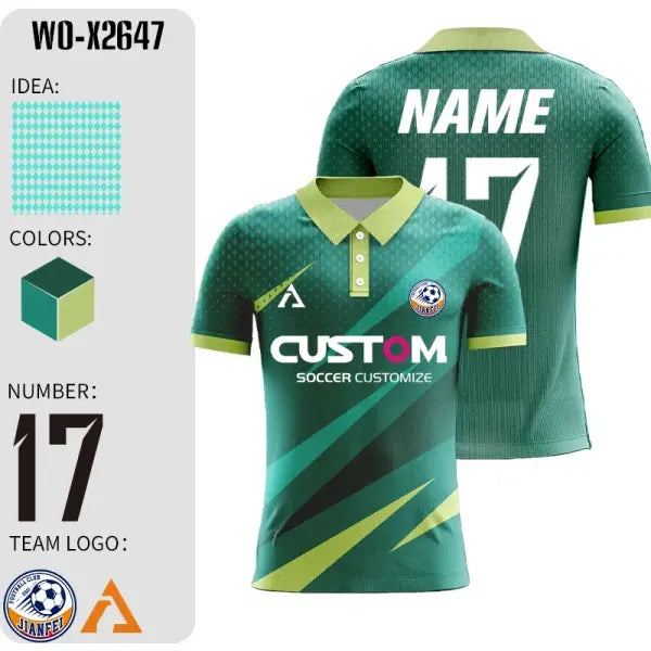 Short Sleeve Custom Sublimation Football Jersey Quick Dry Training Shirt - WO-X2647 / XL