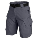 Tactical Shorts Polyester Knee Length Quick Dry Summer - Grey / XXL
