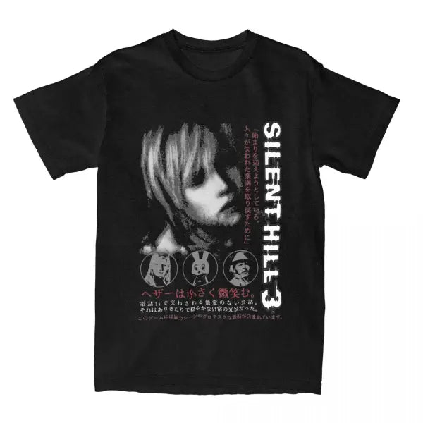 Silent Hill 3 Men Women T Shirt Horror Game Fun Tee Shirt Short Sleeve O-Neck TShirt Cotton Vintage Casual Large Size