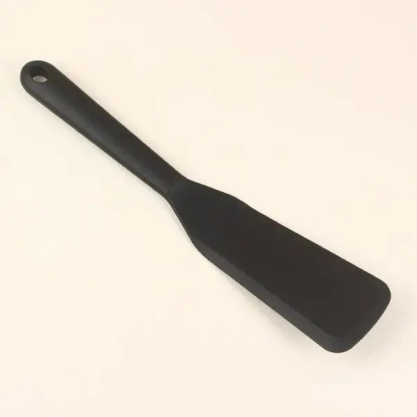 Silicone Frying Shovel Kitchen Tool 7 Color Nonstick Egg Pancake Turner - black