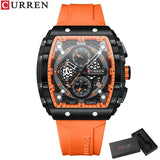 Silicone Stainless Steel Quartz Watch for Sports - OE-BOX