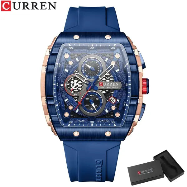 Silicone Stainless Steel Quartz Watch for Sports - RGBE-BOX