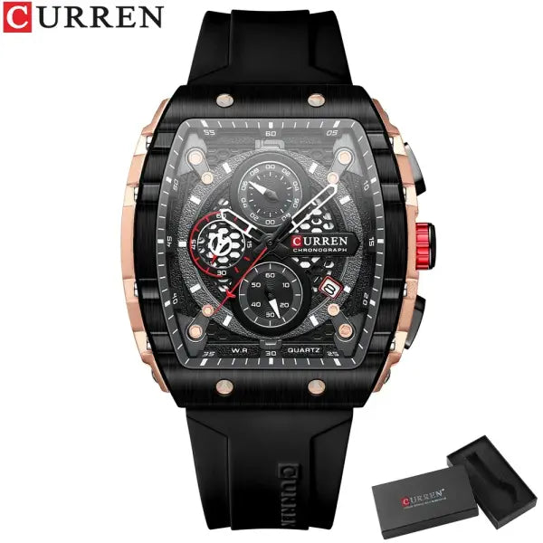 Silicone Stainless Steel Quartz Watch for Sports - RGBK-BOX