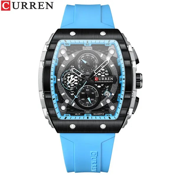Silicone Stainless Steel Quartz Watch for Sports - SBE