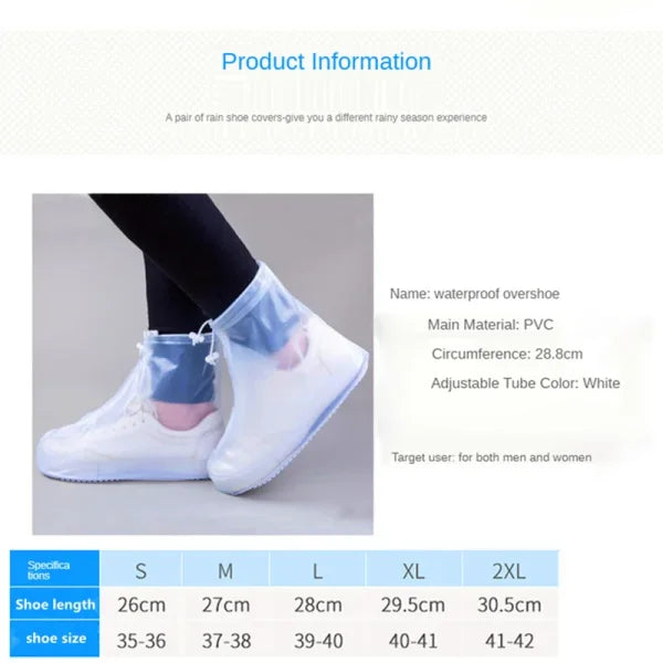 Silicone Waterproof Shoe Covers – Reusable Non-Slip Rain Boot Protectors for Men & Women - Himpall