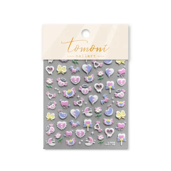 Silver Melted Heart Sticker for Women's Fashion and Beauty Products - Himpall