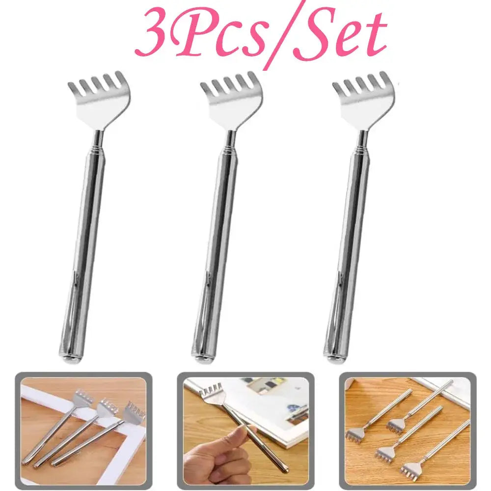 silvery Telescopic Back Scratcher Portable Extendable Stainless Steel Scratchers for Men Women ，Mothers Gifts，Gifts