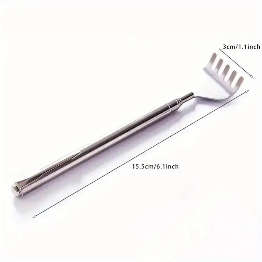 silvery Telescopic Back Scratcher Portable Extendable Stainless Steel Scratchers for Men Women ，Mothers Gifts，Gifts