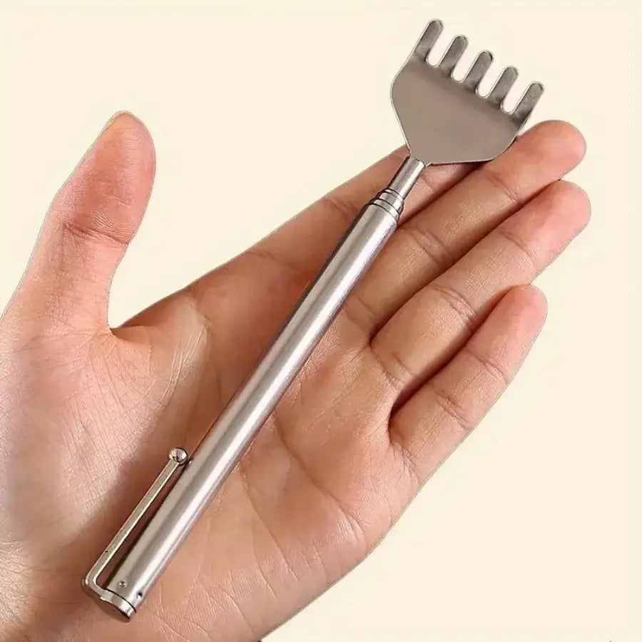 silvery Telescopic Back Scratcher Portable Extendable Stainless Steel Scratchers for Men Women ，Mothers Gifts，Gifts
