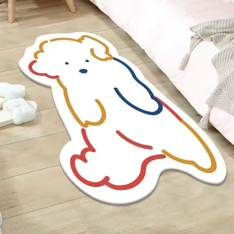 Simple Cartoon Imitation Cashmere Carpet - Non-Slip Floor Mat - FYR 3 / 40X60CM(1.3X1.9FT) 1