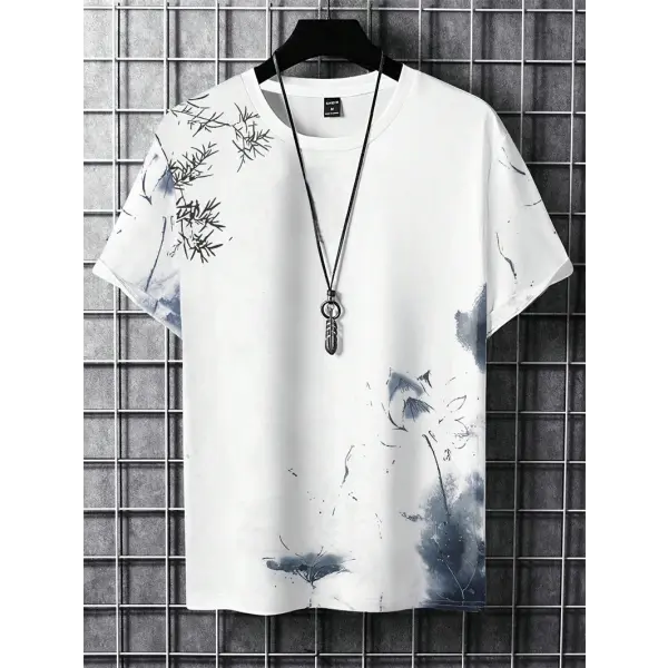 Simple Fashion Ancient Style T Shirts For Men Summer Trendy Crew Neck 3D Printed T-Shirts Loose Streetwear Harajuku