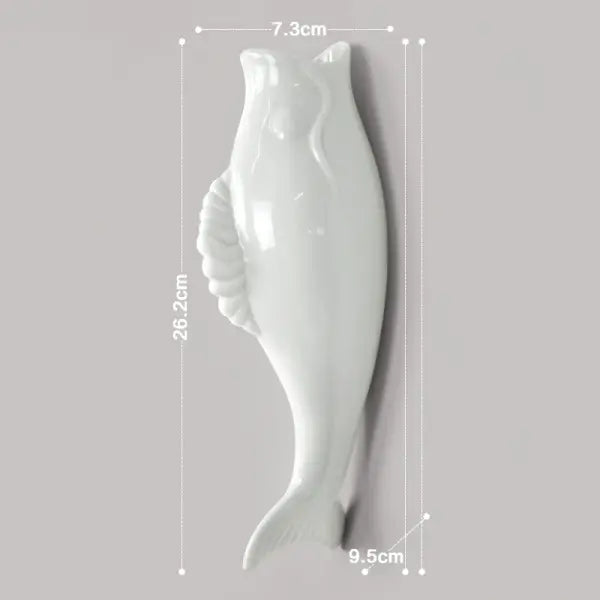 Simple Modern Creative Wall Ceramic Goldfish Vase Restaurant Mural Wall Hanging Three-Dimensional Wall Decoration