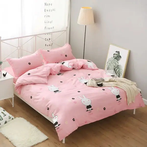 Soft Skincare Cotton Duvet Cover - Cozy Dormitory Quilt Cover for Single & Double Beds - 22 / 150x200cm