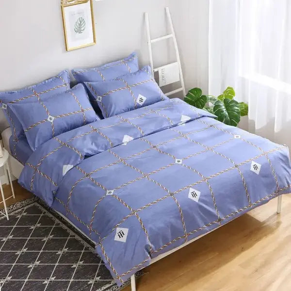 Soft Skincare Cotton Duvet Cover - Cozy Dormitory Quilt Cover for Single & Double Beds - 17 / 150x200cm