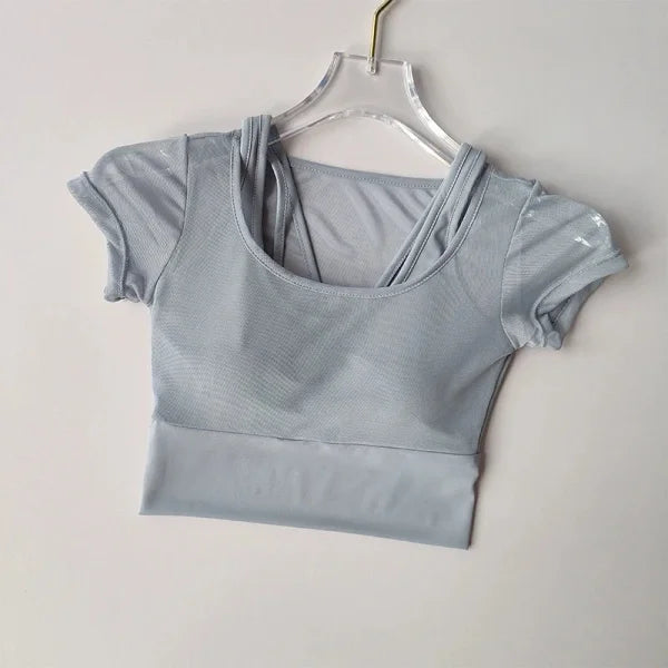 SKINOFSKIN Women's Seamless Yoga Shirt in Nylon - Himpall