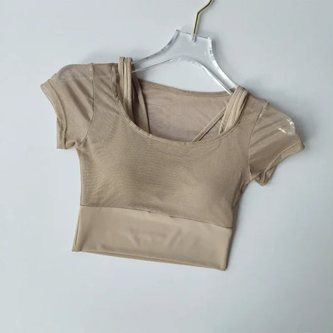 SKINOFSKIN Women's Seamless Yoga Shirt in Nylon - Himpall