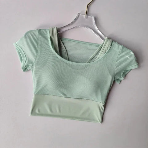 SKINOFSKIN Women's Seamless Yoga Shirt in Nylon - Himpall