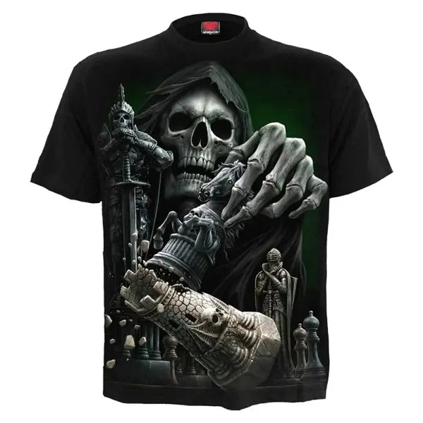 3D Skull Graphic T-Shirt for Men – Oversized Hip Hop Harajuku Short Sleeve Tee - P2TGL23KE / XXXL