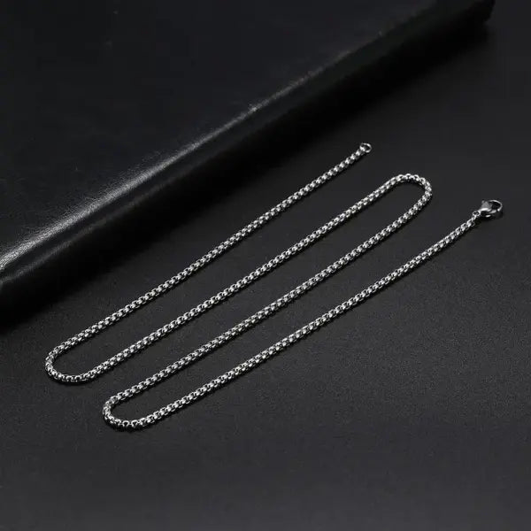 Stainless Steel Box Chain Necklace for Unisex (2-7mm) Punk Jewelry