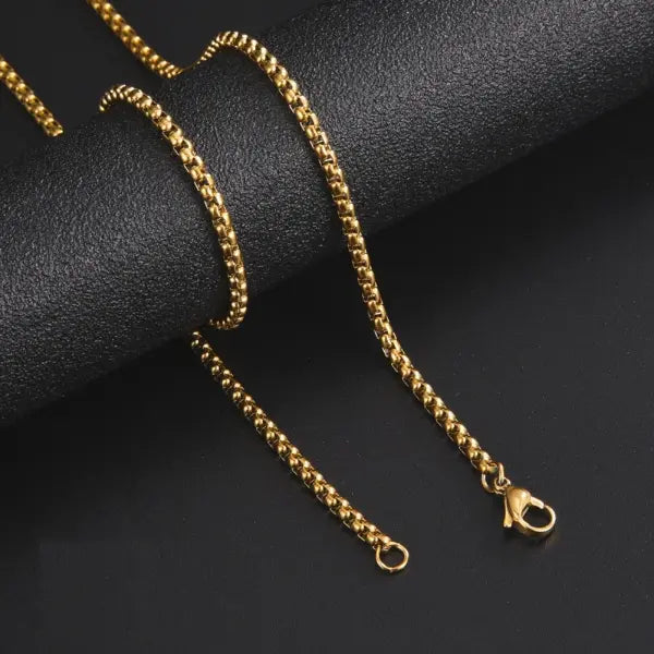 Stainless Steel Box Chain Necklace for Unisex (2-7mm) Punk Jewelry