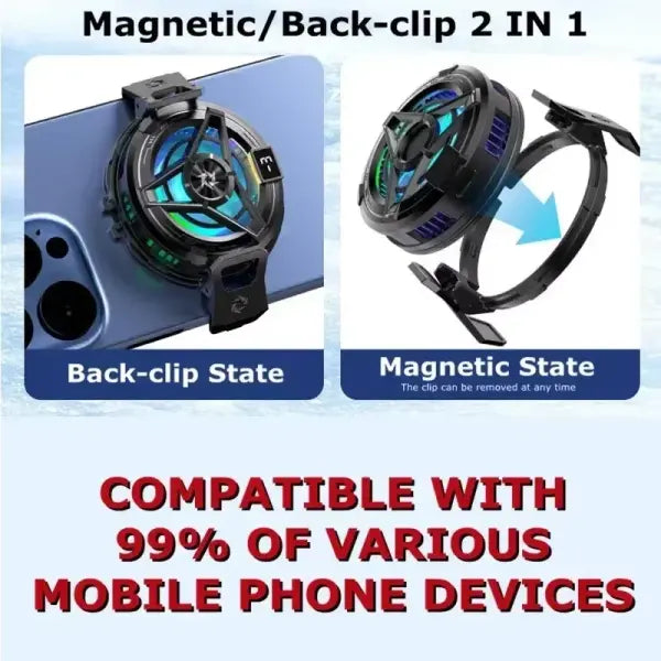 SL17 Magnetic Phone Cooler 2 in 1 Semiconductor Fast Gaming Fan