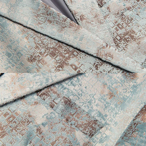 Textured fabric in blue, brown, and white for Slim Collar Type Blazer for Men