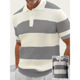 Slim Fit Lapel Sweater Acrylic Fabric Casual Summer Wear - Grey / 2XL - None