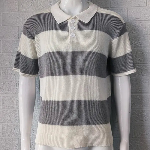Slim Fit Lapel Sweater Acrylic Fabric Casual Summer Wear - None