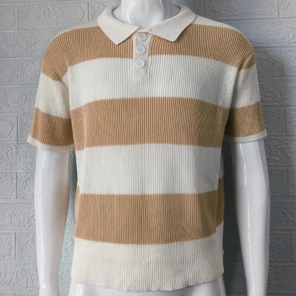 Slim Fit Lapel Sweater Acrylic Fabric Casual Summer Wear - None
