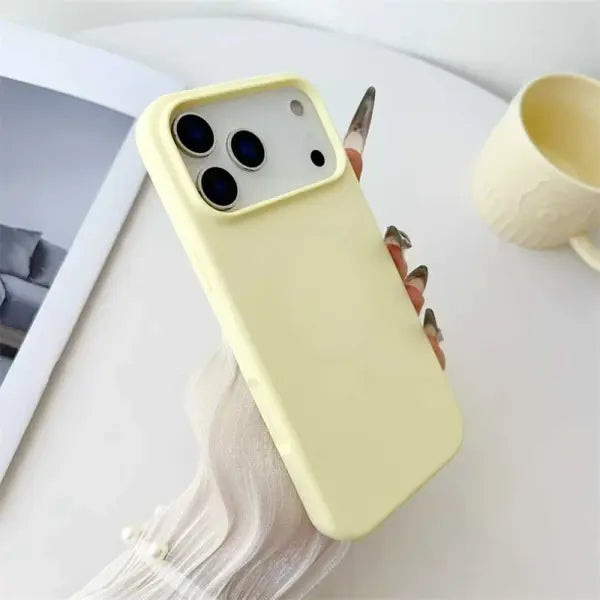 Slim Liquid Silicone Case for Apple iPhone - Yellow / iPhone 14 Pro Max