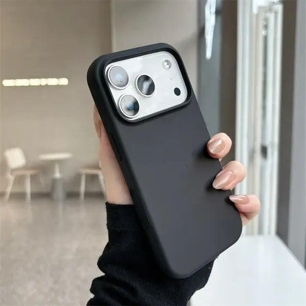 Slim Liquid Silicone Case for Apple iPhone - black / iPhone 14 Pro Max
