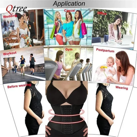 Slimming Waist Trainer Belt – Women's Shapewear Corset with Firm Compression, Belly Cincher & Hook Strap Body Shaper - Himpall