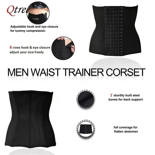 Slimming Waist Trainer Belt – Women's Shapewear Corset with Firm Compression, Belly Cincher & Hook Strap Body Shaper - Himpall