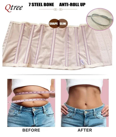 Slimming Waist Trainer Belt – Women's Shapewear Corset with Firm Compression, Belly Cincher & Hook Strap Body Shaper - Himpall