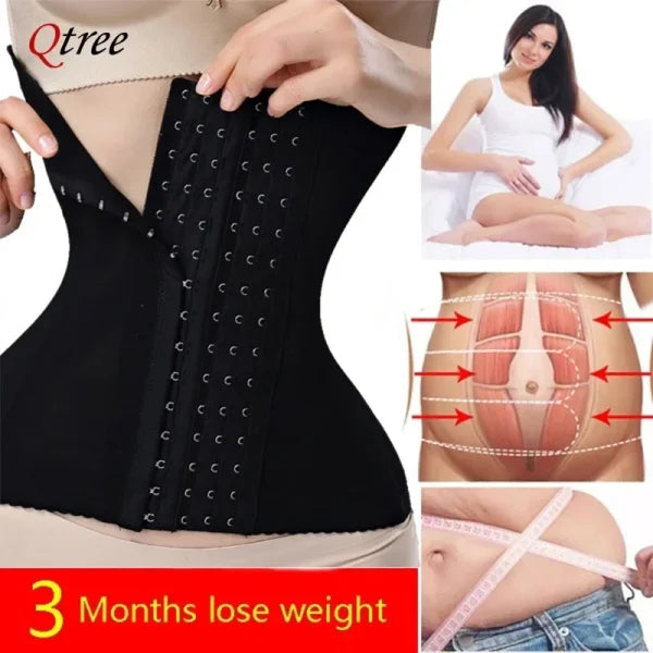 Slimming Waist Trainer Belt – Women's Shapewear Corset with Firm Compression, Belly Cincher & Hook Strap Body Shaper - Himpall