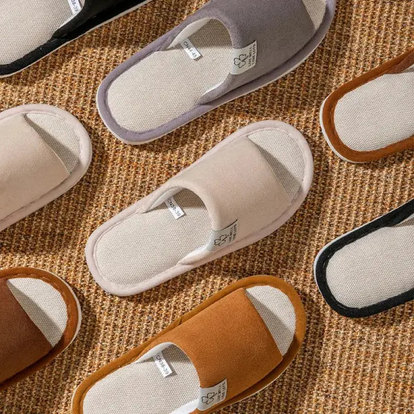 Slippers for Men，Non-Slip Soft-Soled Indoor House Slippers for Spring&Summer All-Season Linen Home Comfortable Slippers