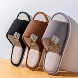 Slippers for Men，Non-Slip Soft-Soled Indoor House Slippers for Spring&Summer All-Season Linen Home Comfortable Slippers