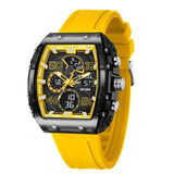 Waterproof Dual Display Sports Watch with Silicone Band for Men - yellow