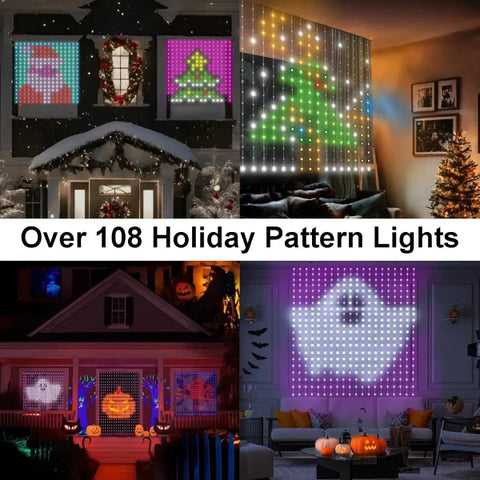 Smart Curtain Lights with Bluetooth App Control and 400 LED Features