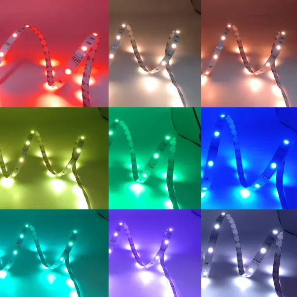 Smart LED Strip Light 5050 RGB USB 5V – Bluetooth APP Control Flexible Tape Light for TV & Festival Backlight - Himpall