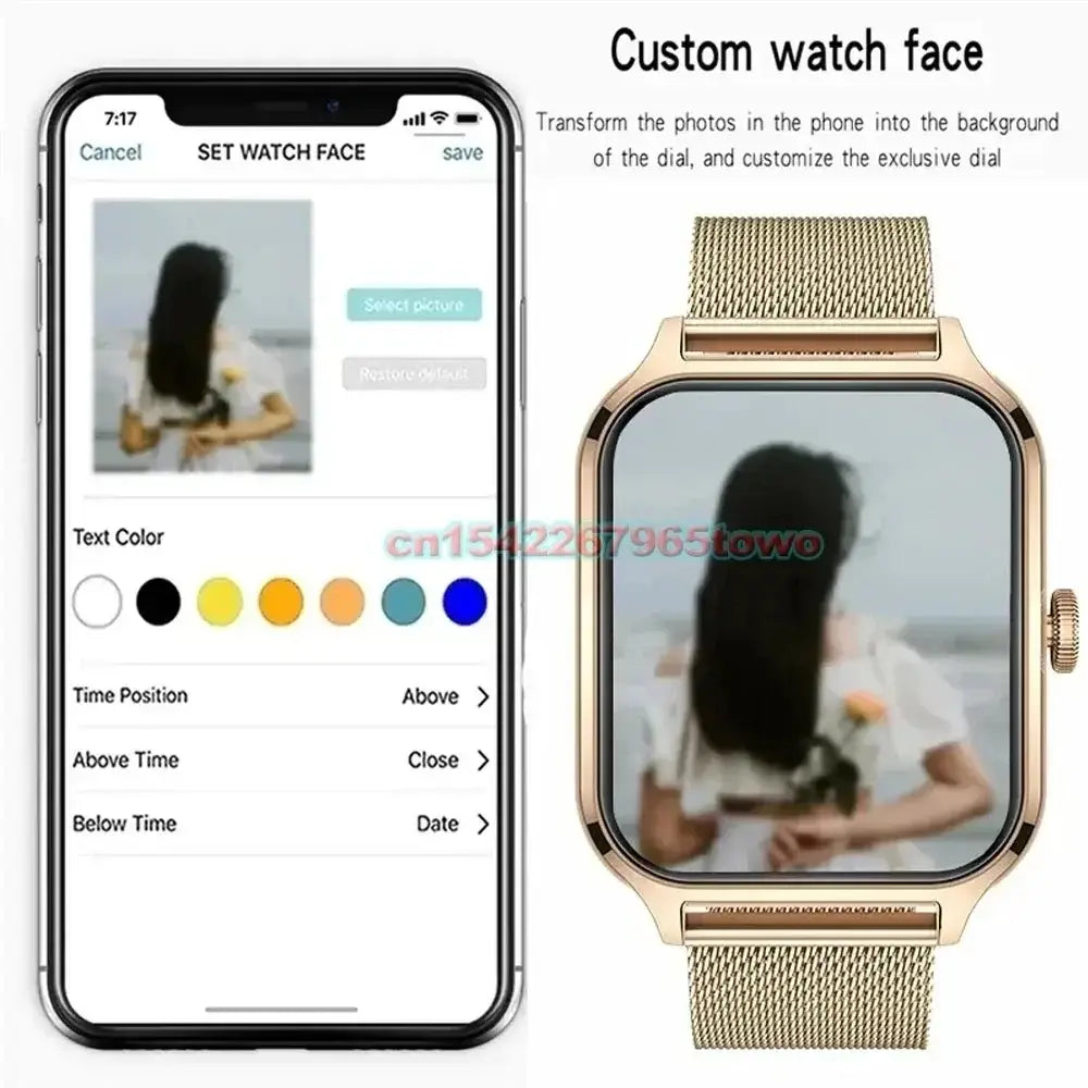 Smart Watch Silica Gel Band 1.83-Inch Heart Rate Fitness Tracker