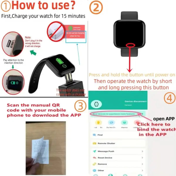 Smart Watch For Women Men Wristwatch Bluetooth Connected Phone Player Music Fitness Sport Bracelet Sleep Monitor