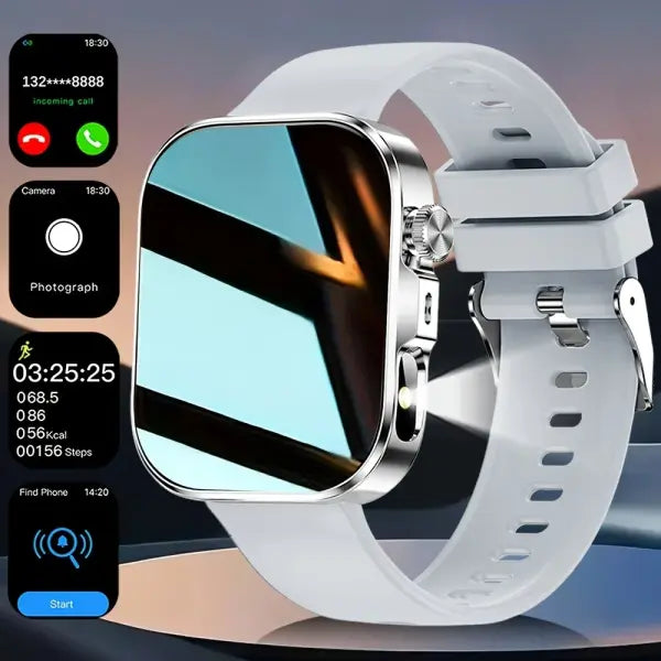 ERUN Smart Watch Fitness Tracker for Daily Health Management - Silver