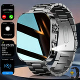 ERUN Smart Watch Fitness Tracker for Daily Health Management - Black add metal