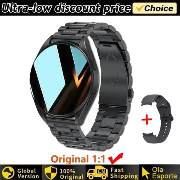 Voice Assistant Smart Watch for Health Monitoring - Bk22Szstrap / Watch 6