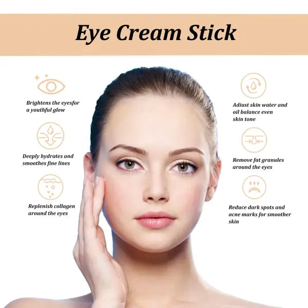 Snail Eye Cream Stick Collagen Fade Fine Lines Wrinkle Lightening Dark Circles Firming Eye Bags Puffiness Moisturizing