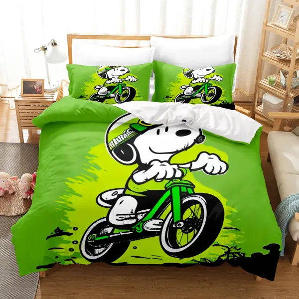 Snoopy Home Bedding Set Duvet Cover Comforter Sets 3-Piece Set 1 Quilt Cover Suitable For Children And Adults - 1