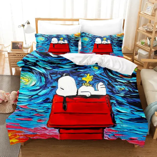 Snoopy Home Bedding Set Duvet Cover Comforter Sets 3-Piece Set 1 Quilt Cover Suitable For Children And Adults - 12