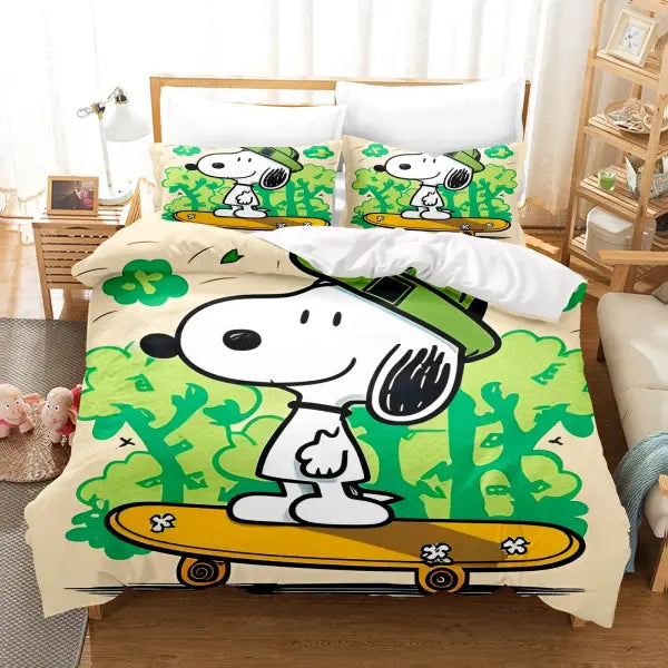Snoopy Home Bedding Set Duvet Cover Comforter Sets 3-Piece Set 1 Quilt Cover Suitable For Children And Adults - 5