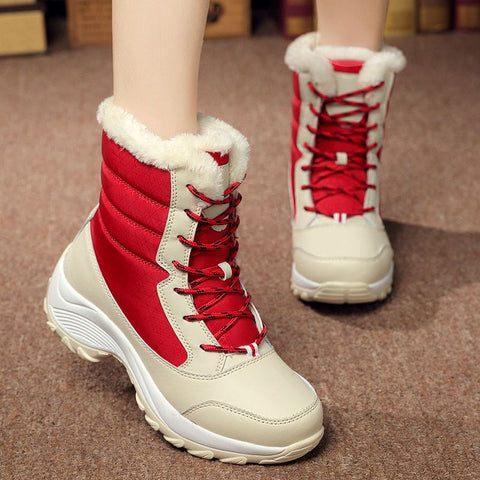 Snow Boots Plush Warm Ankle Boots For Women Winter Shoes